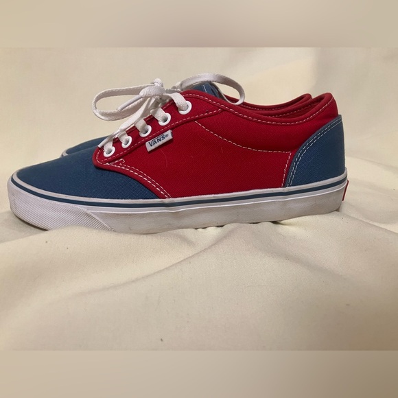 Vans Other - Vans Men's Atwood 2 Tone Red/Blue Low Top Skateboard Shoes Sneakers Size 8.5